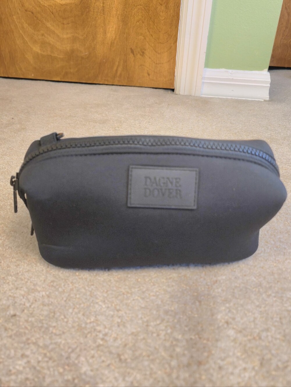 Dagne Dover Hunter Toiletry Bag Neoprene Black Small Makeup Cosmetic Pouch